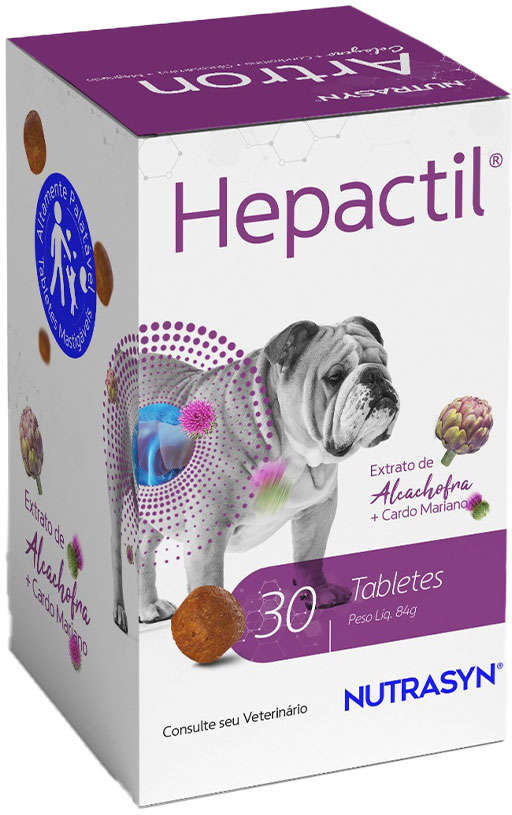 Suplemento Vitamínico Nutrasyn Hepactil para Cães - 30 Tabletes
