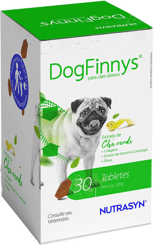 Suplemento Vitamínico Nutrasyn Dog Finnys para Cães Obesos - 30 Tabletes