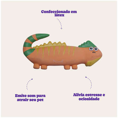 Brinquedo Lizard Buddies Iguana Gigi para Cães