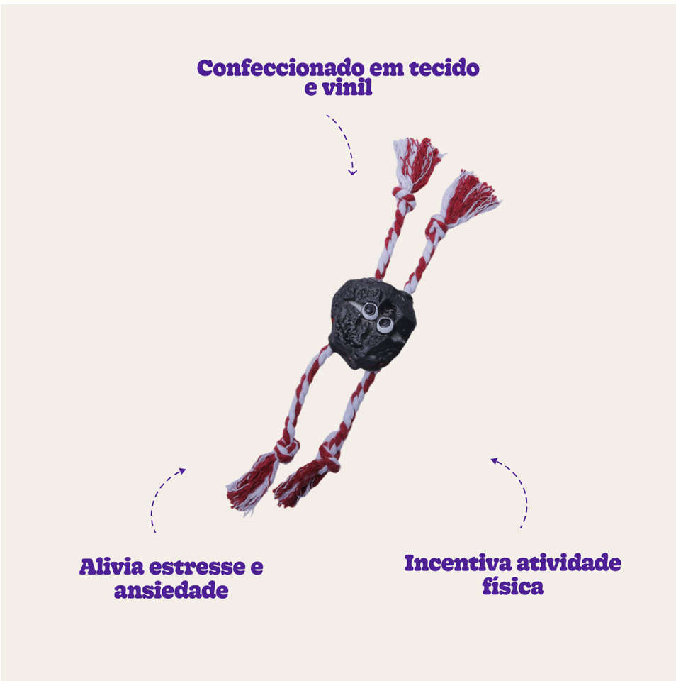Brinquedo Pedra com Corda A para Cães - Tam. Único