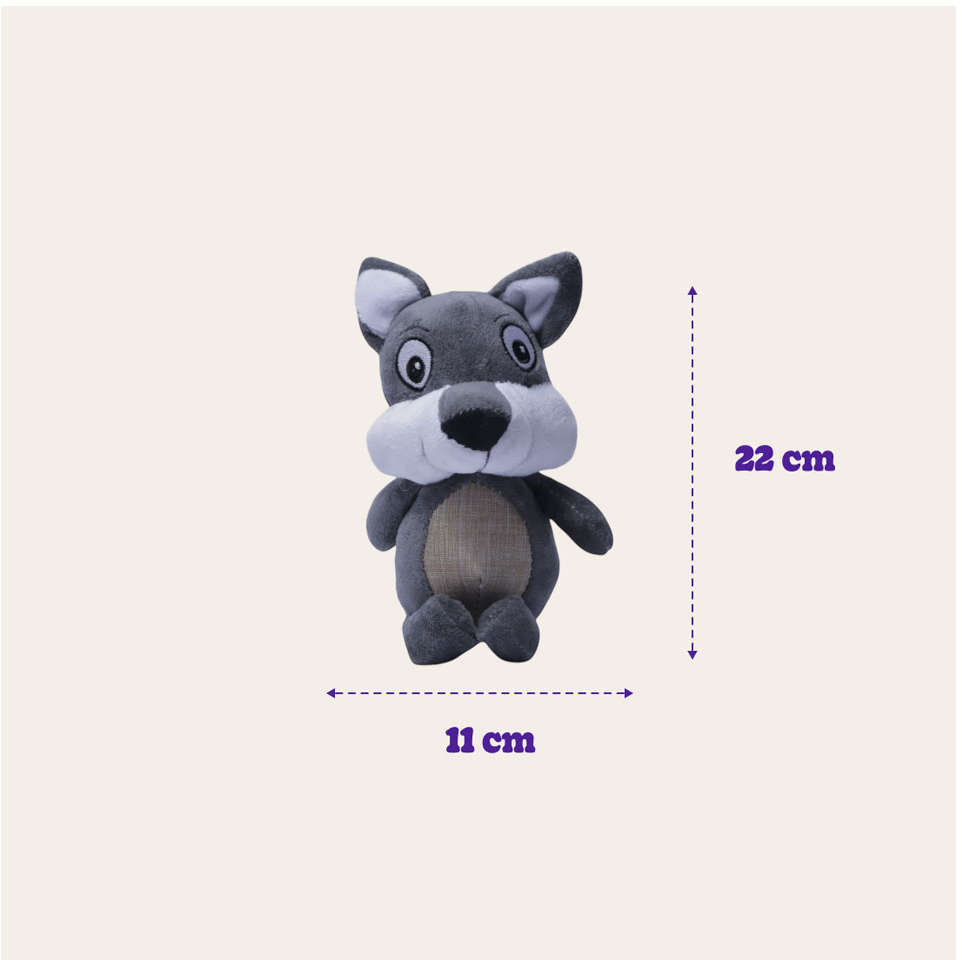 Brinquedo Pelúcia Raposa Cinza para Cães - Tam. Único