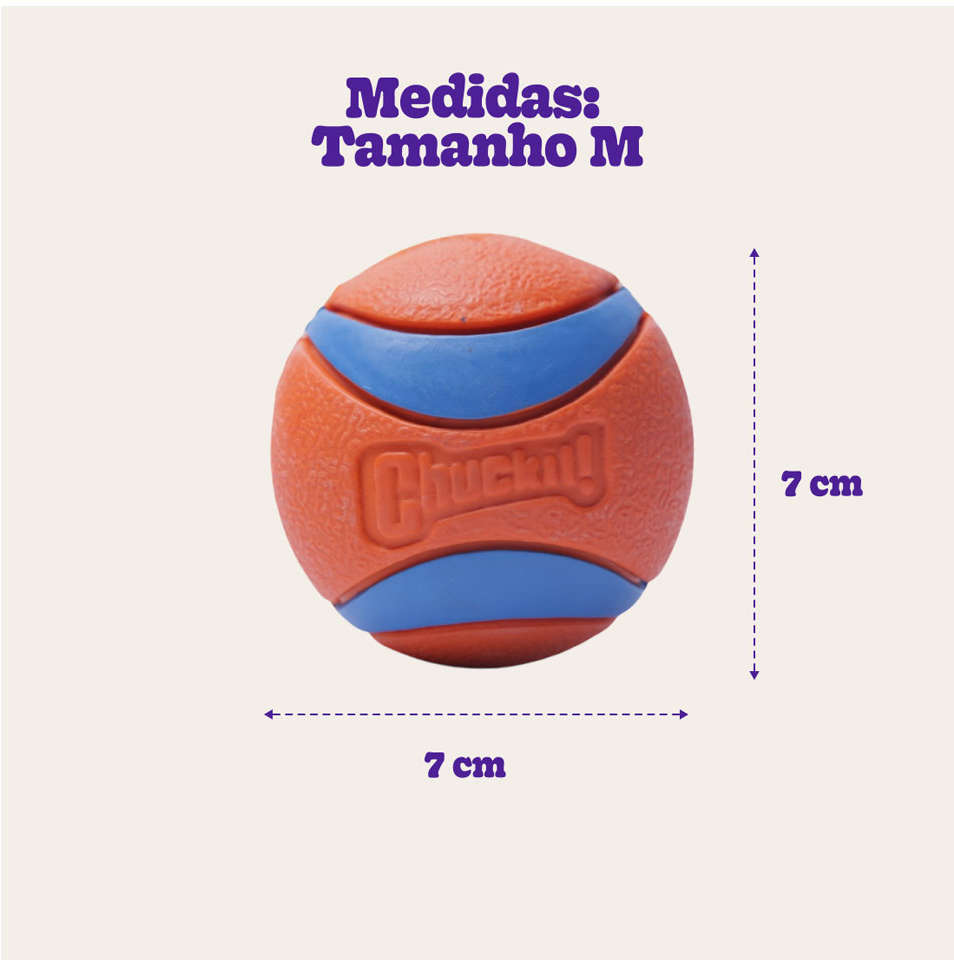 Brinquedo Chuckit Bola Ultra Ball 2 Unidades - Tam. M