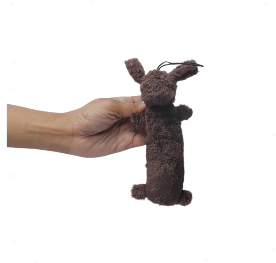 Brinquedo Jambo Mordedor Barriguinha Plush Cão Marrom - Marrom