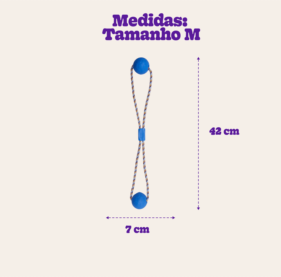 Brinquedo Duo Ball Divercão Azul - Tam. M