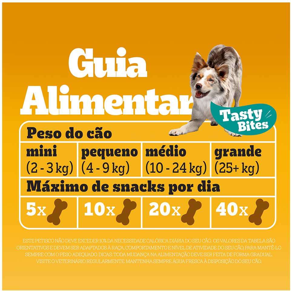 Petisco Pedigree Tasty Bites para Cães Adultos Sabor Frango Saboroso - 80 g