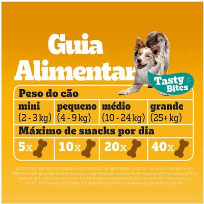 Petisco Pedigree Tasty Bites para Cães Adultos Sabor Frango Saboroso