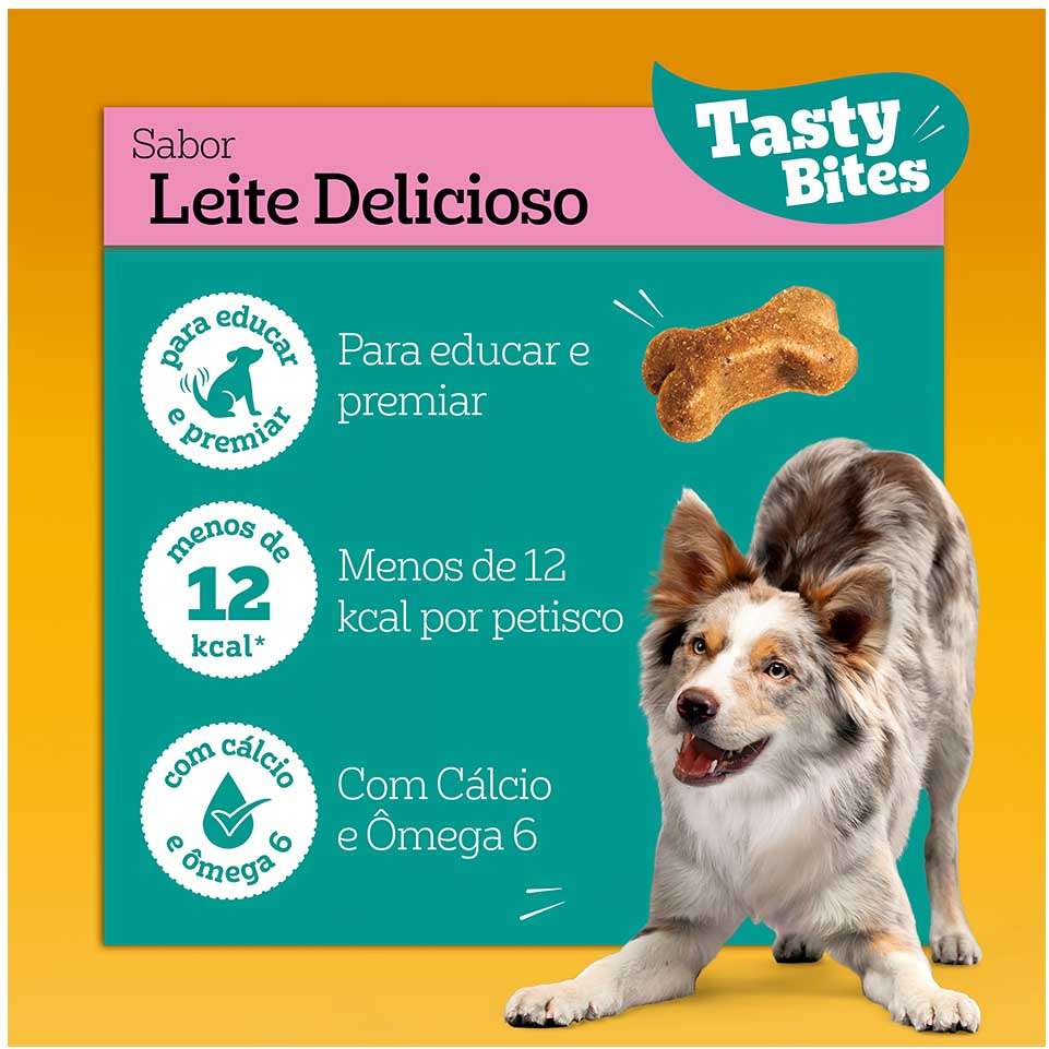 Petisco Pedigree Tasty Bites para Cães Adultos Sabor Frango Saboroso - 80 g