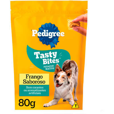 Petisco Pedigree Tasty Bites para Cães Adultos Sabor Frango Saboroso