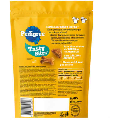 Petisco Pedigree Tasty Bites para Cães Adultos Sabor Frango Saboroso