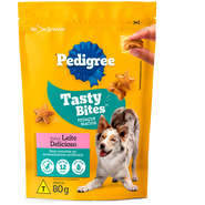 Petisco Pedigree Tasty Bites para Cães Adultos Sabor Leite Delicioso - 80 g