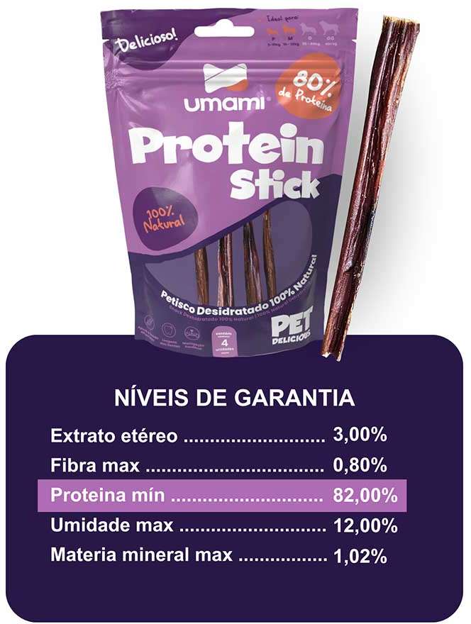 Petisco Umami Protein Stick para Cães - 4 Unidades