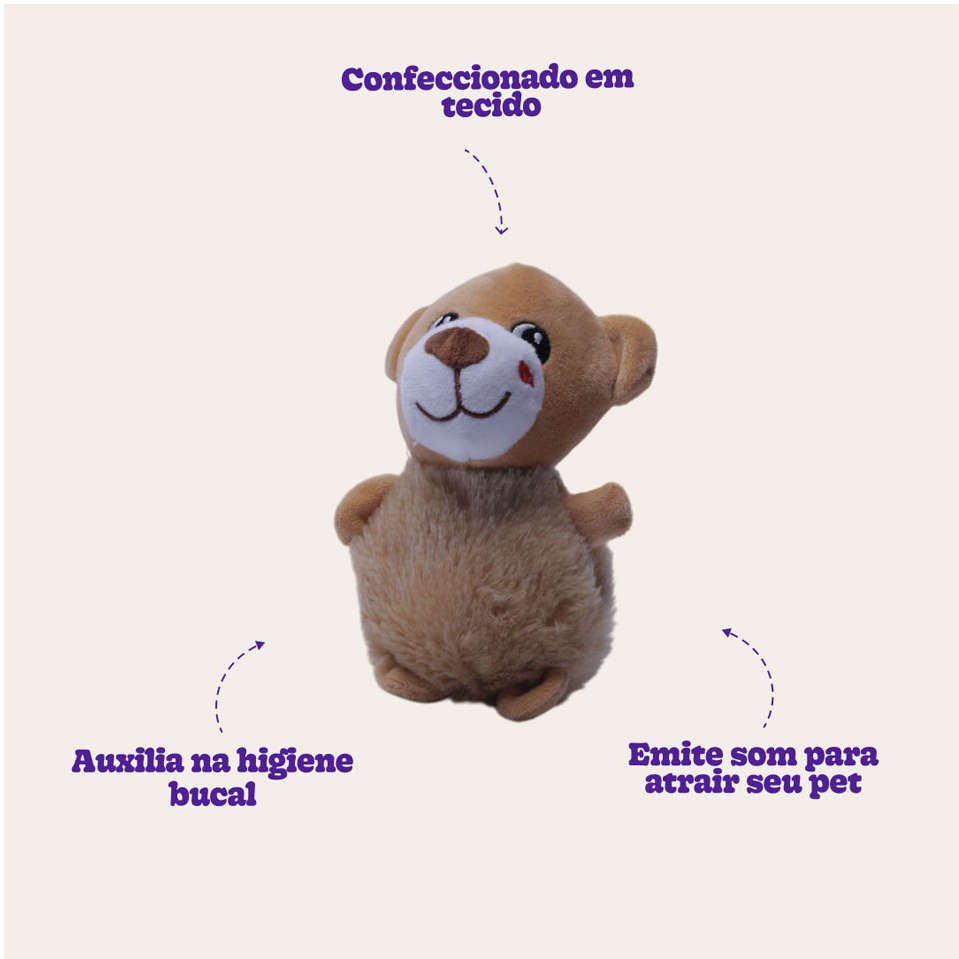 Brinquedo Home Pet Pelúcia Urso Marrom - Tam. 02