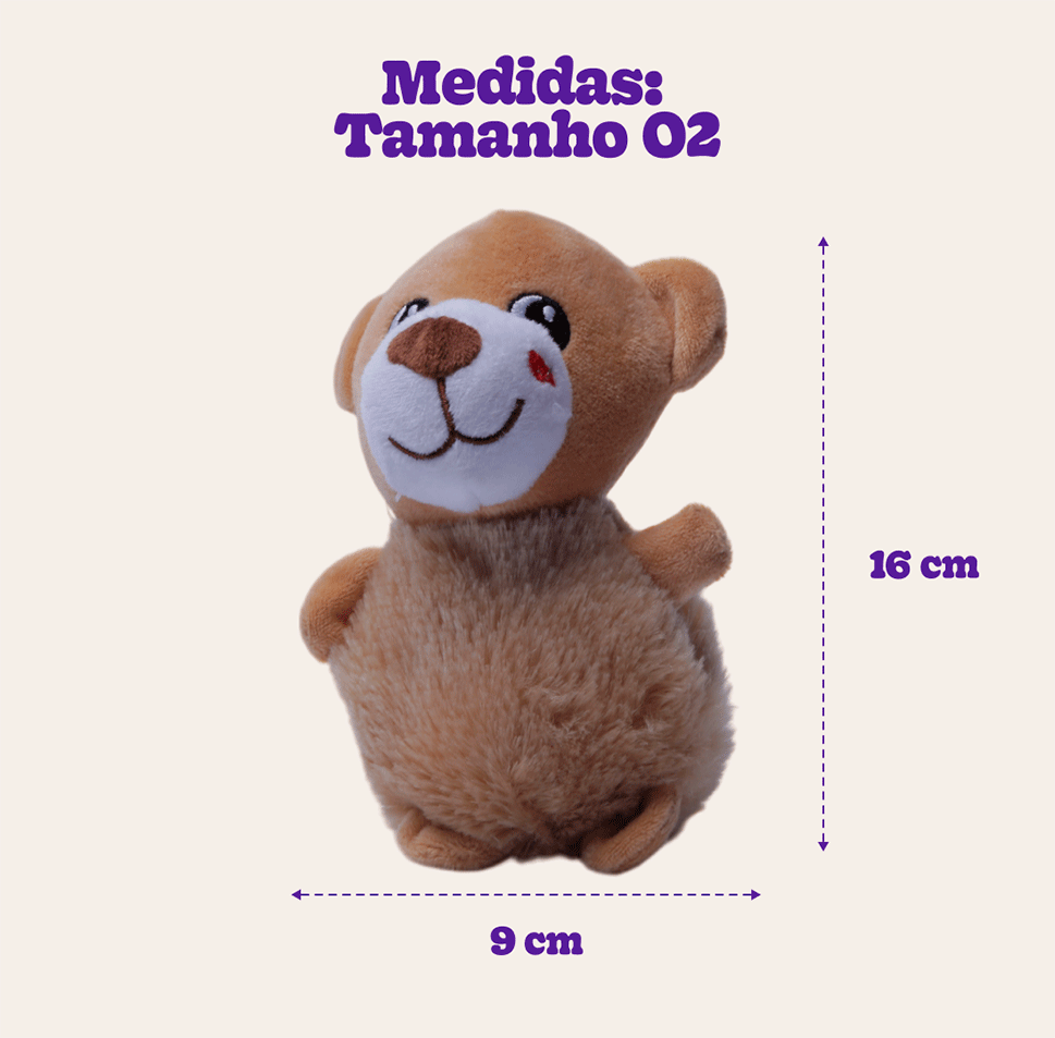 Brinquedo Home Pet Pelúcia Urso Marrom - Tam. 02