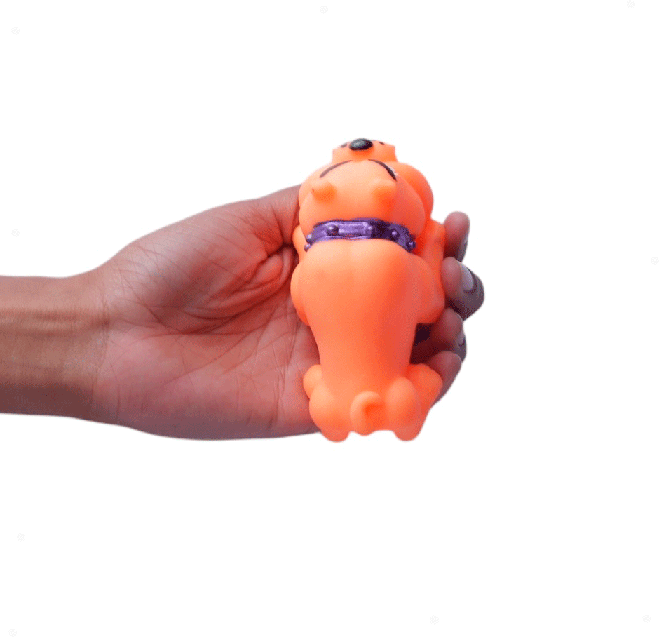 Brinquedo de Vinil LCM Buldogue - Laranja