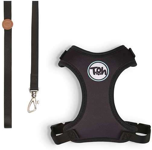 Conjunto Peitoral H Toh Neo Gato U e Guia Black - Tam. Único
