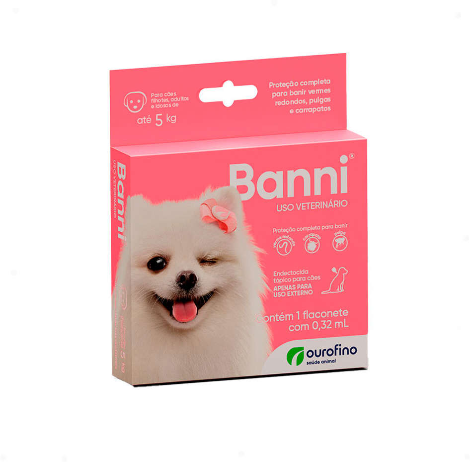 Antipulgas Banni 38,75 mg para Cães até 5Kg - 1 Pipeta