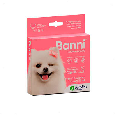 Antipulgas Ourofino Banni 3 0,31 mL para Cães até 5 Kg”