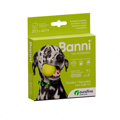 Antipulgas Ourofino Banni 3 2,68 mL para Cães de 20,1 a 40 Kg”