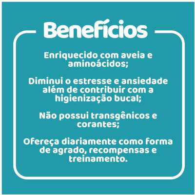Petisco Doogs Especialidades do Chef Carne, Leite e Aveia para Cães