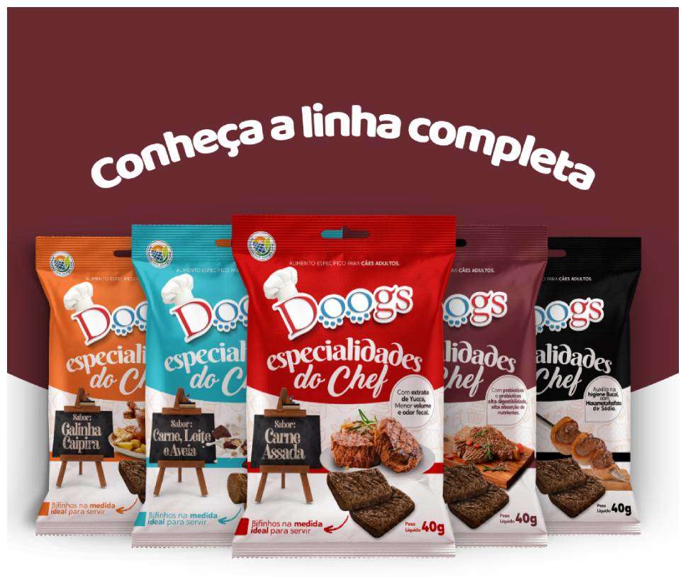 Petisco Doogs para Cães Sabor Churrasco - 40g