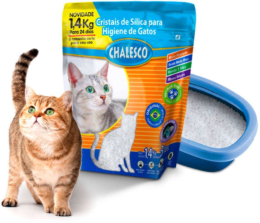 Areia Sanitária Chalesco Cristais de Sílica para Gatos - 1,4Kg