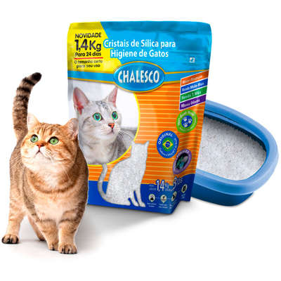 Areia Sanitária Chalesco Cristais de Sílica para Gatos