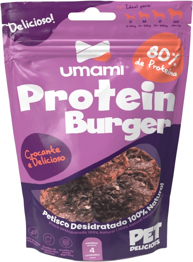 Petisco Umami Protein Burger para Cães - 4 Unidades