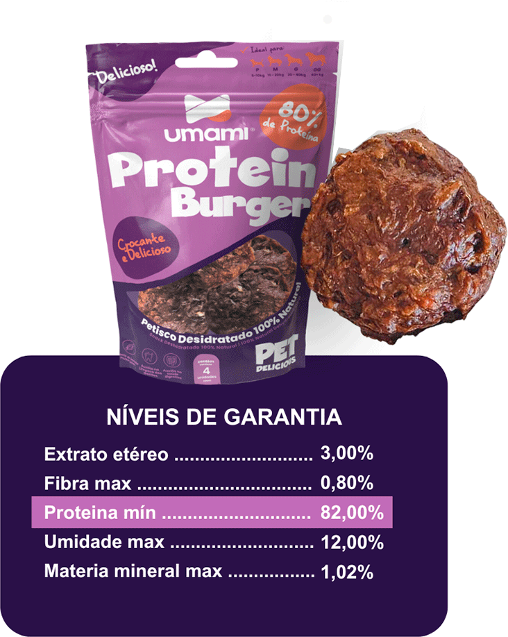 Petisco Umami Protein Burger para Cães - 4 Unidades