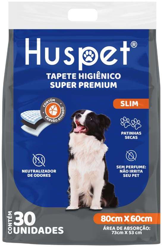 Tapete Higiênico Huspet Super Premium 80x60 para Cães - 30 Unidades