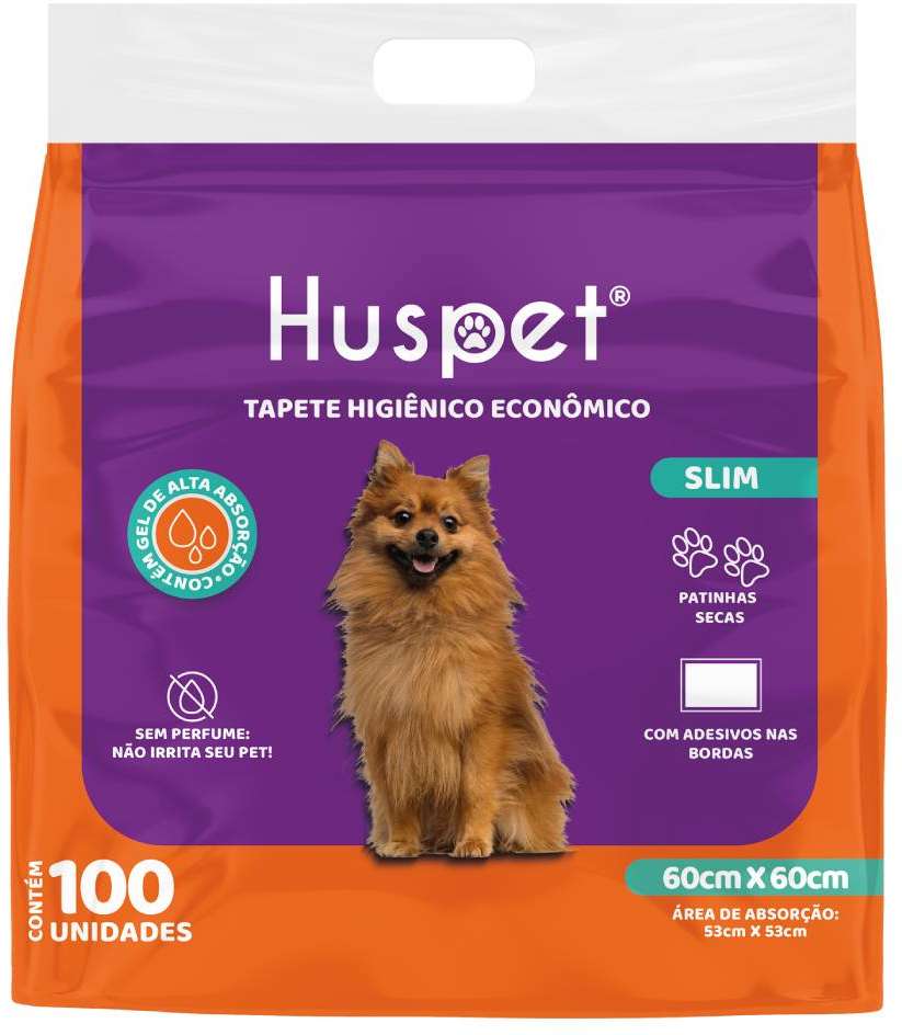 Tapete Higiênico Huspet Econômico 60x60 para Cães - 100 Unidades