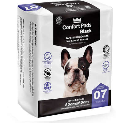 Tapete Higiênico Confort Pads Black 80x60