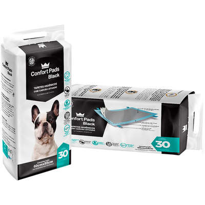 Tapete Higiênico Confort Pads Black 55x60