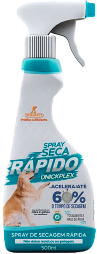 Spray Seca Rápido Sevenpet Unickplex - 500 mL