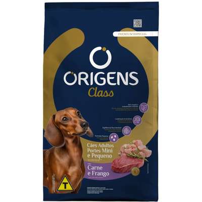 Ração Seca Origens Class Carne e Frango para Cães Adultos de Porte Mini e Pequeno