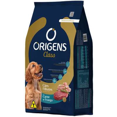 Ração Seca Origens Class Carne e Frango para Cães Filhotes