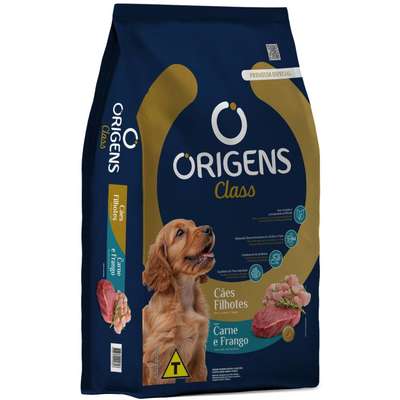 Ração Seca Origens Class Carne e Frango para Cães Filhotes