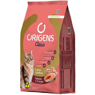 ação Seca Origens Class Salmão e Frango para Gatos Adultos