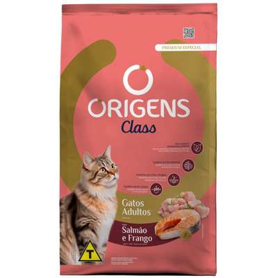 ação Seca Origens Class Salmão e Frango para Gatos Adultos