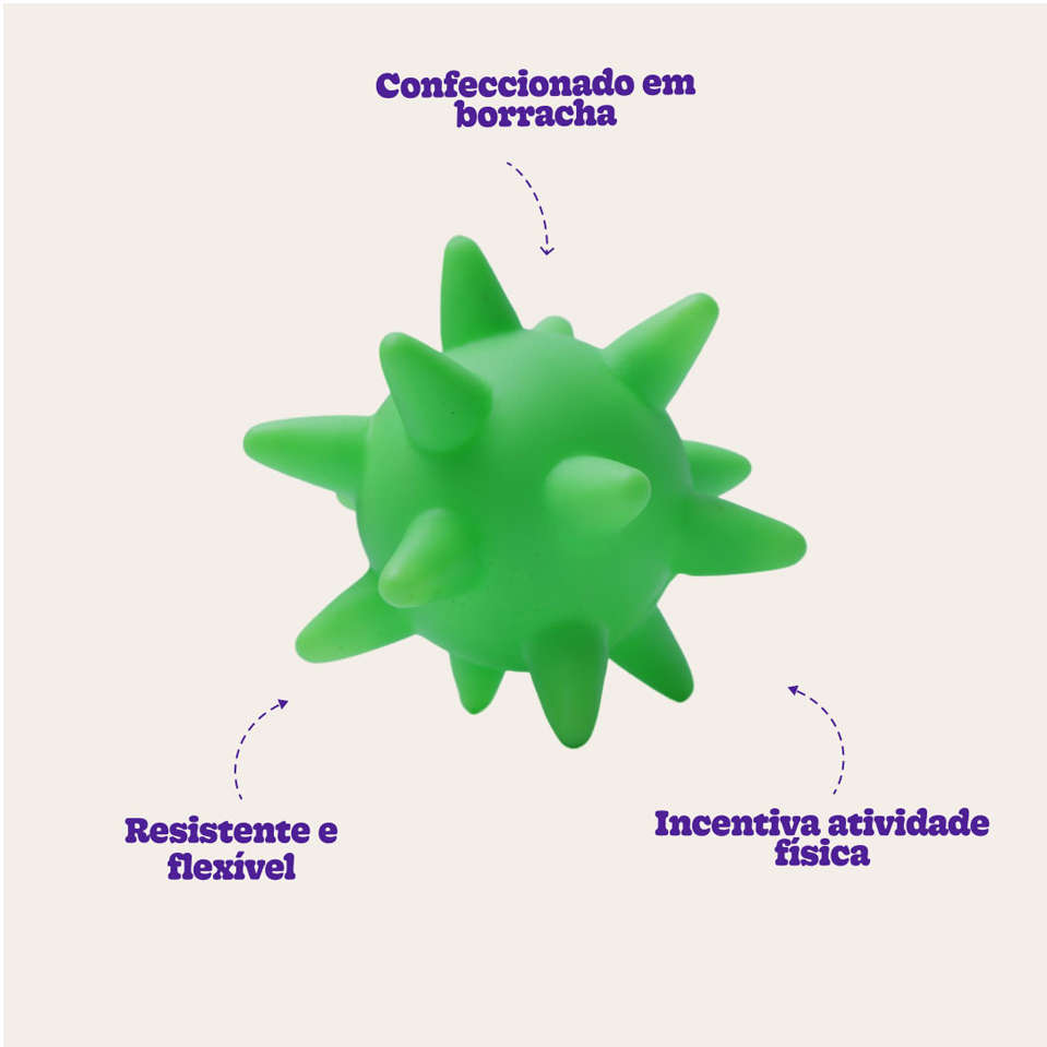 Brinquedo Home Pet Bola Cravo Vinil Verde - 10 cm