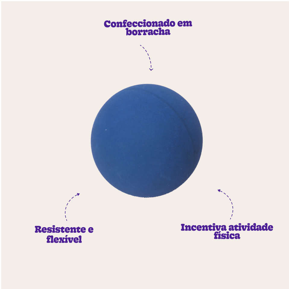 Brinquedo LCM Bola de Borracha Natural Oca - Azul