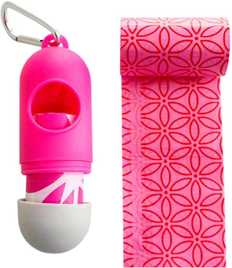 Dispenser e Refil Cata Caca Germanhart Floral - 2 Rolos