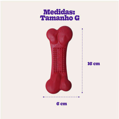 Brinquedo Duratoys Osso Massageador Vermelho