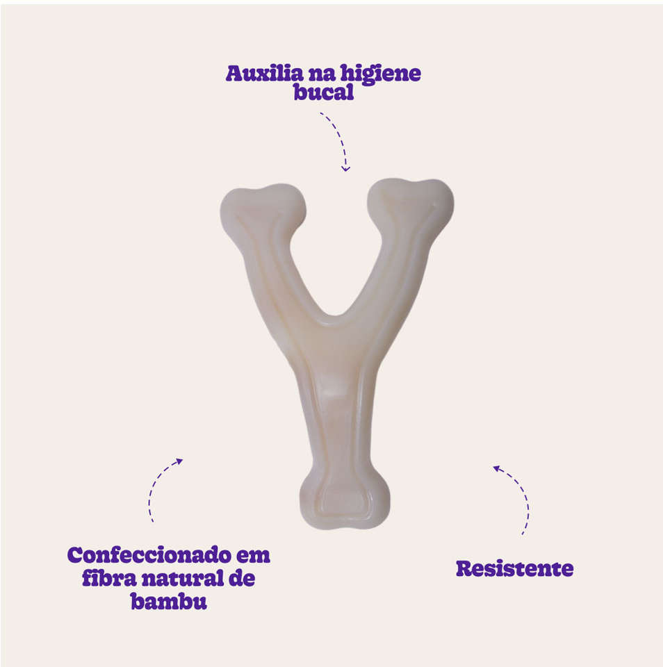 Brinquedo Forquilha de Bamboo Natural - Tam. M
