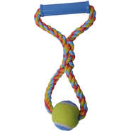 Brinquedo Puxa Bola de Tênis Colorido para Cães - Tam. Único