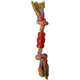 Brinquedo Mordedor Corda Rubber Bone Vermelho e Amarelo para Cães