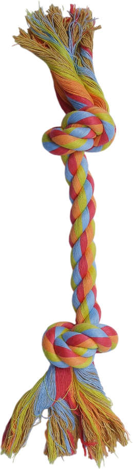 Brinquedo Mordedor Corda Dental Bone Vermelho e Amarelo para Cães - Tam. M