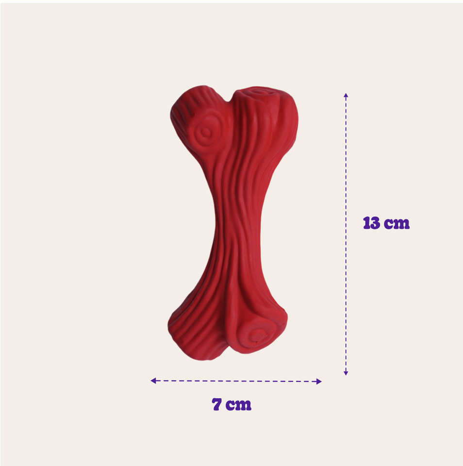 Brinquedo Galho Vermelho Sabor Churrasco para Cães - Tam. Único