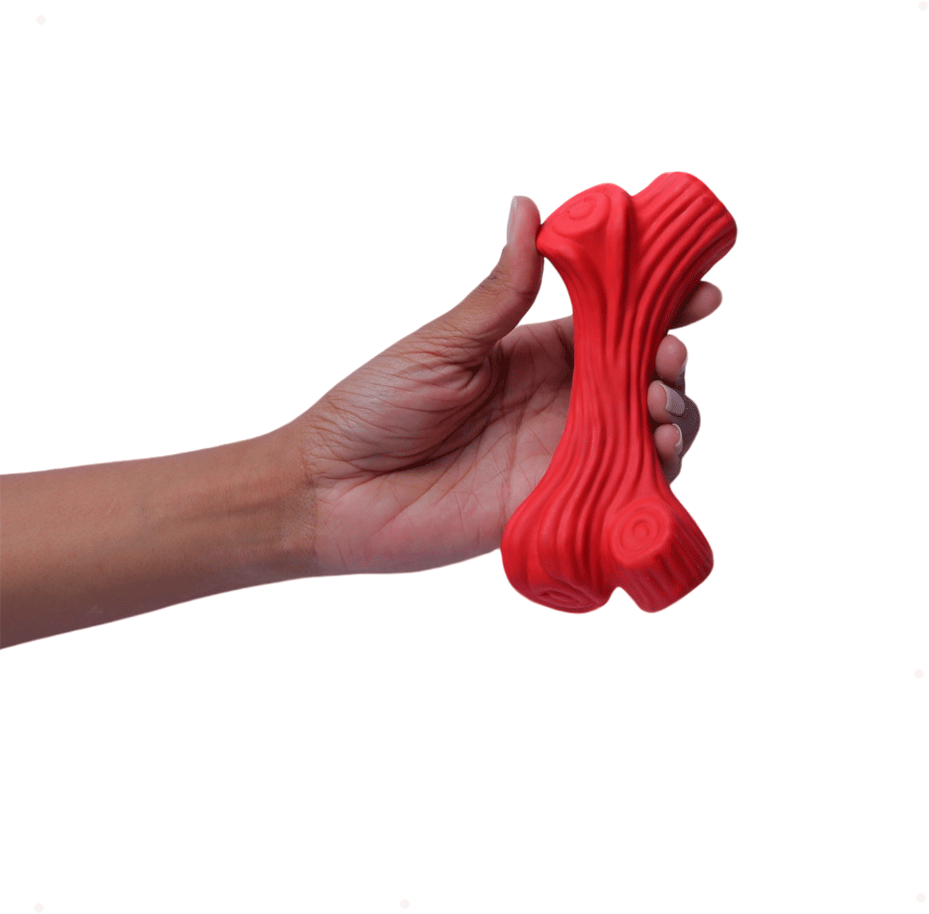 Brinquedo Galho Vermelho Sabor Churrasco para Cães - Tam. Único