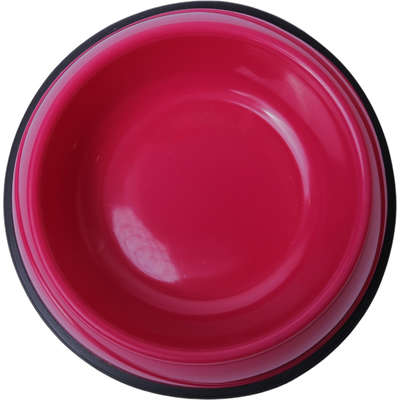 Comedouro Chalesco Plástico com Antiderrapante Rosa