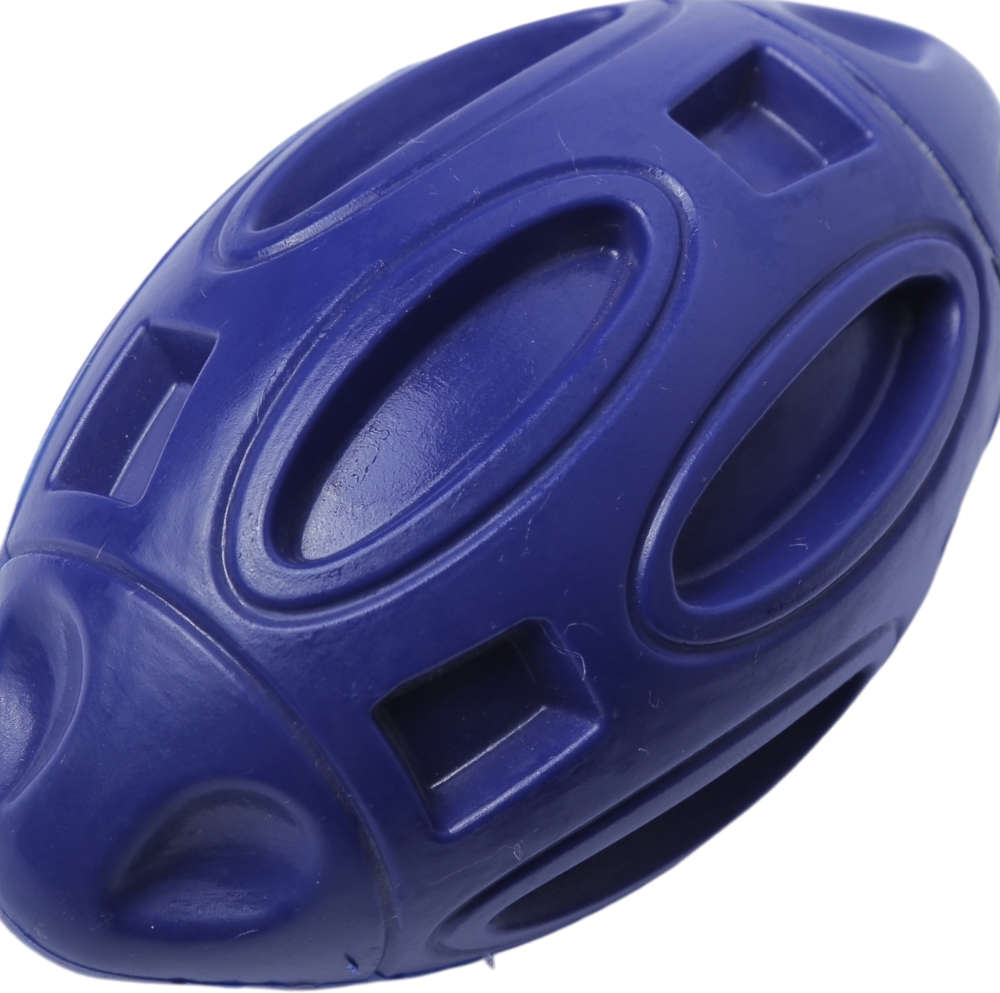 Brinquedo Bola de Rugby Azul Sabor Frango para Cães - Tam. Único